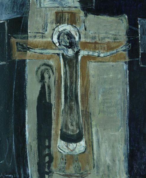 Cristo-in-croce---2013---tecnica-mista-su-tela---cm-60x50